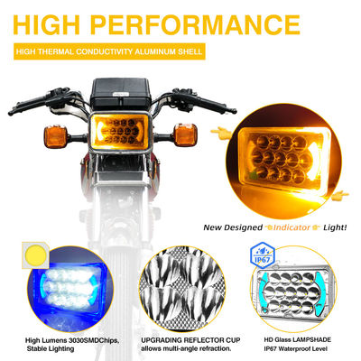 CG125 Motorcycle LED Headlight Bulb with DRL and Turn Signal