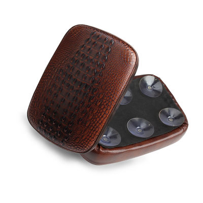 8 Suction Cup crocodile Leather Brown 8 Sucker Vintage Cushion Motorcycle Seat for Harley Sportster XL1200 883 72 48
