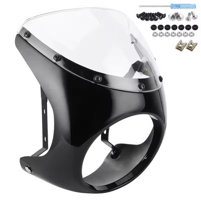 Motorcycle Front Mask Headlight Fairing Cover Universal Fit For 7inch Headlight Handlebar Fairing Windshield For Harley Honda