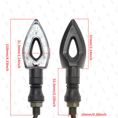 Universal 12V L ED Light for Motorcycle Turn Signal Light Black/Red/Blue/Orange Color Moto Working Indicator Light