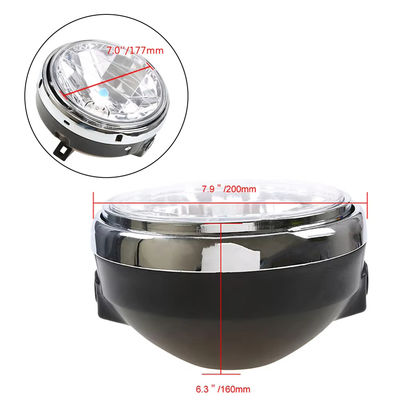 Motorbike Modification Parts Headlamp LED Indicator Light Round Modified Headlamp Waterproof Plastic for CB400/900 CB750