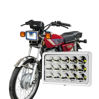 YAYE CG125 LEDヘッドライト 12 チップ DC12V ホワイトブルー DRLバイクライト